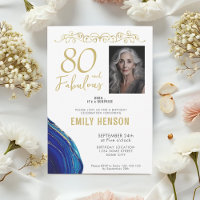 80 and Fabulous Gold Ornament 80th Birthday Photo
