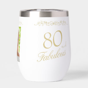 80 and Fabulous Ornament 80th Birthday Photo
