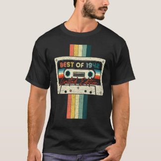 80 Birthday  Best Of 1942 Cassette Tape T-Shirt