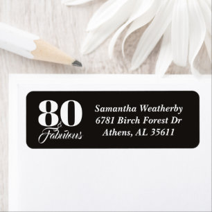 80 & Fabulous Black White Birthday Celebration