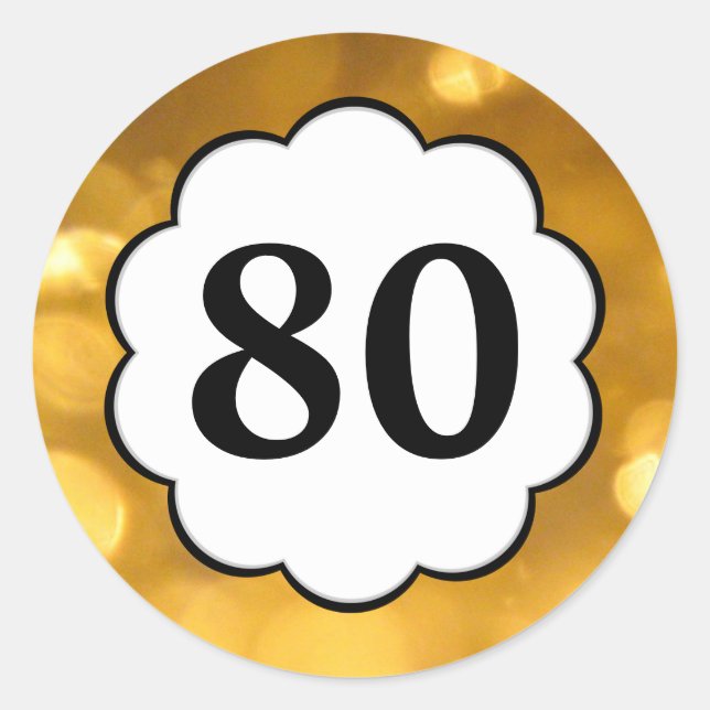 80 - Golden Numbers Sticker (Front)