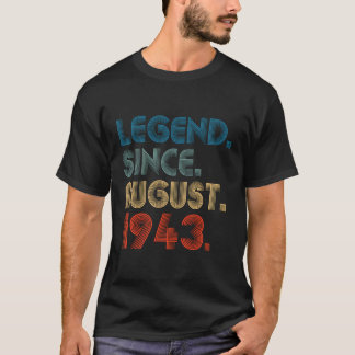 80 Legend Since August 1943 80Th T-Shirt