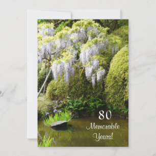 80 Memorable Years/Birthday Celebration-Nature Invitation