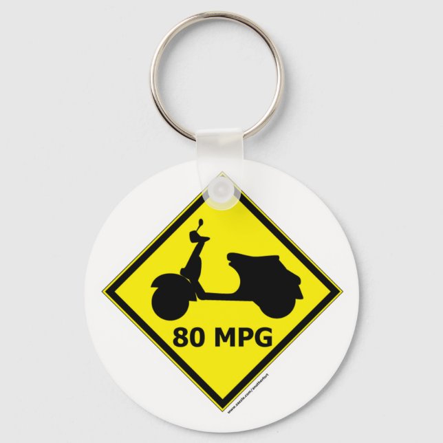 80 mpg Scooter Key Ring (Front)