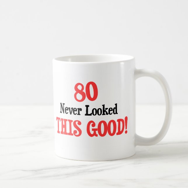 80 Never Looked This Good Coffee Mug (Right)