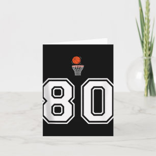 80 Number Basketball Style Vintage White Tank Top Card