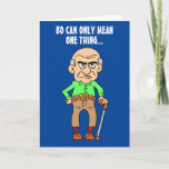 80 Officially Grumpy Old Man 80th Birthday Card<br><div class="desc">80 Can Only Mean One Thing.. You're Officially A Grumpy Old Man funny birthday card. It features a cartoon,  old man. Great for someone turning eighty and cranky! A funny,  80th birthday card for a man.</div>