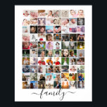 80 Photo Collage Personalised Family Poster<br><div class="desc">Create a Photo Collage Personalised poster  from Ricaso - add 80 individual photos to make an 80 photo collage print</div>