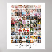 80 Photo Collage Personalised Family