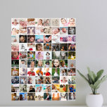 80 Photo Collage Personalised Poster<br><div class="desc">Create a Photo Collage Personalised poster from Ricaso - add 80 individual photos to make an 80 photo collage</div>