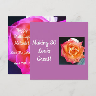 80 Quote Humour One Rose Photo Holiday Card