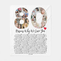 80 Reasons Why We Love You 80th Birthday Collage