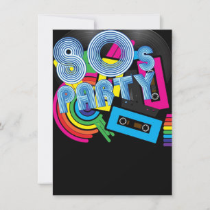 80 Retro Party Invitation
