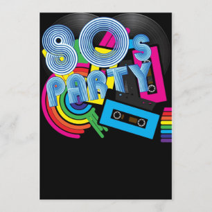 80 Retro Party Invitation