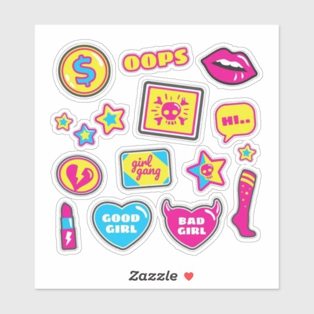 80’s-90’s Retro stickers (Sheet)