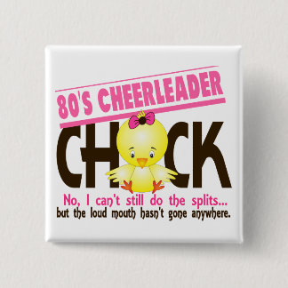 80’s Cheerleader Chick 15 Cm Square Badge