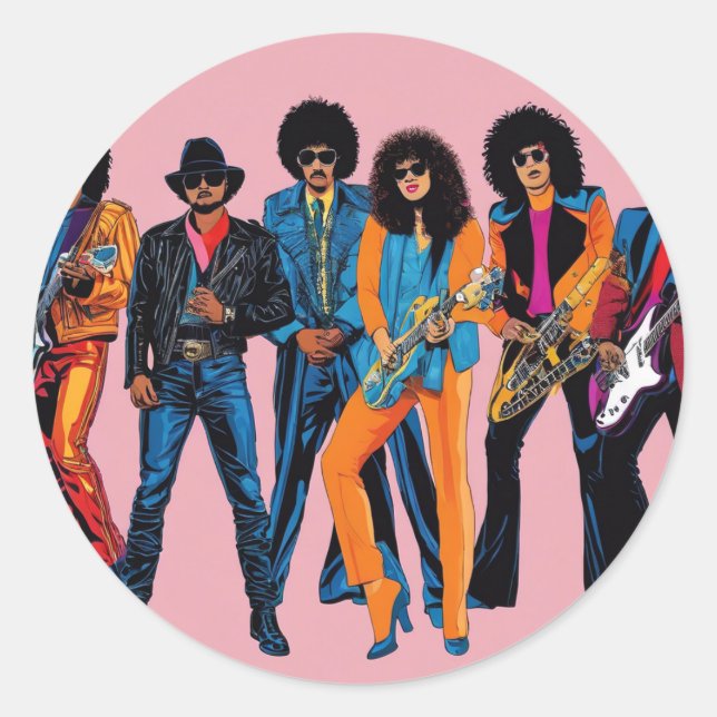 80’s  classic round sticker (Front)