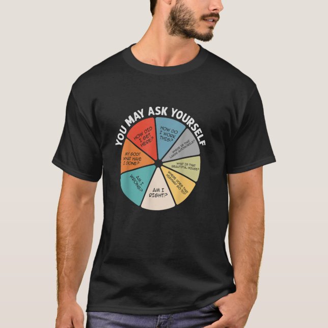 80 s Music Retro Lyrics Pie Chart You May Ask Your T-Shirt (Front)