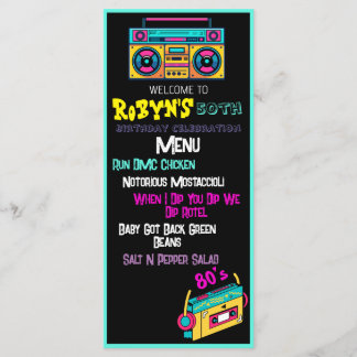 80’s or 90s Theme Birthday Invitation