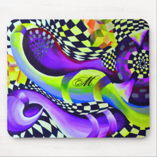 80`s Retro Geometric Pattern Mouse Mat