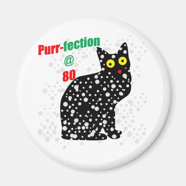 80 Snow Cat Purr-fection Magnet (Front)