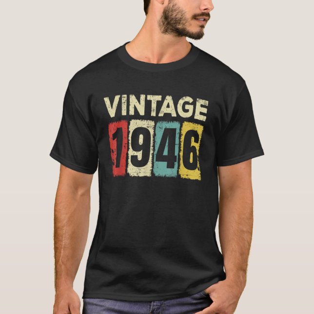 80 Year Old 1946 80 Years Old Bday Men Women Gifts T-Shirt (Front)