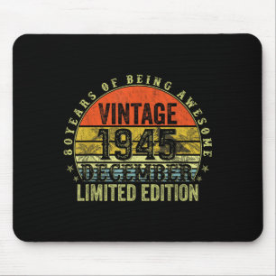 80 Year Old Birthday Gifts For Men December 1945 8 Mouse Mat