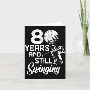 80 Year Old Birthday Gifts Golfer Vintage 80th Card