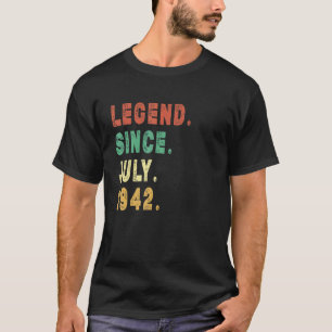 80 Year Old Legend Since July 1942 80th Birthday T-Shirt