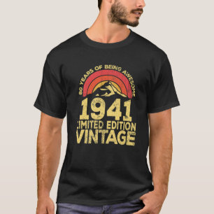 80 Year Old Legendary Retro Vintage Awesome Birthd T-Shirt