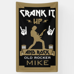 80 Year Old Rockers Birthday Banner