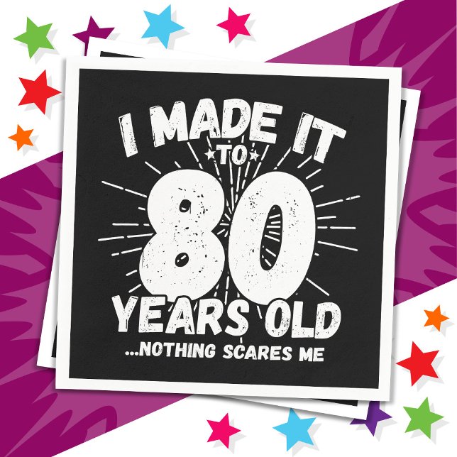 80 Year Old Sarcastic Meme Funny 80th Birthday Napkin (Creator Uploaded)