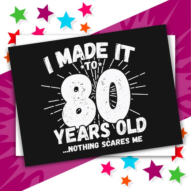 80 Year Old Sarcastic Meme Funny 80th Birthday Postcard (Creator Uploaded)