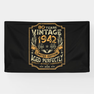 80 Year Old Vintage 1942 80th Birthday Banner