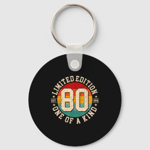 80 year old vintage 1946 limited edition 80th key ring