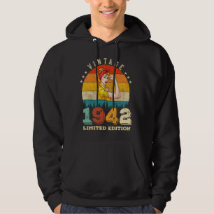 80 Year Old Women Bday 1942 Vintage 80th Birthday Hoodie