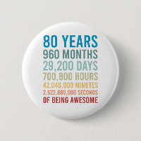 80 Years 960 Months 29200 Days Being Awesome Birth