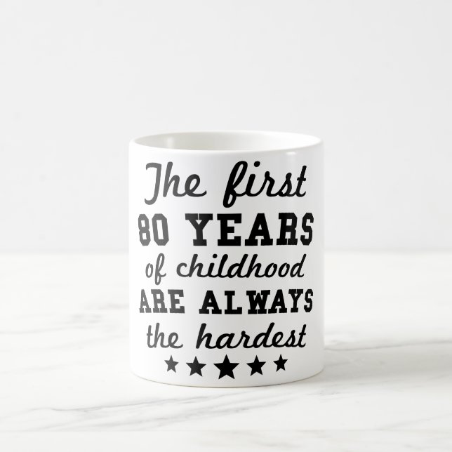 80 Years Of Childhood 80th Birthday Coffee Mug (Center)