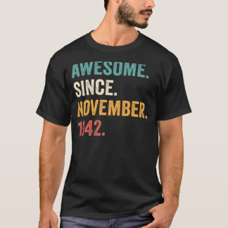 80 Years Old  80th Bday Men Awesome Since November T-Shirt