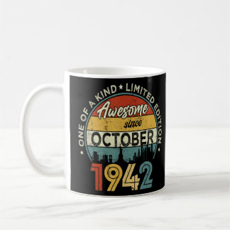 80 Years Old Awesome Since October 1942 80th Birt Coffee Mug