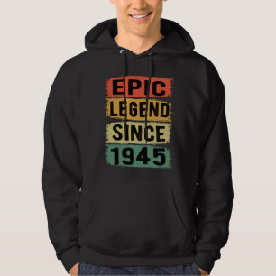 80 Years Old Bday 1945 Epic Legend 80th Birthday Hoodie
