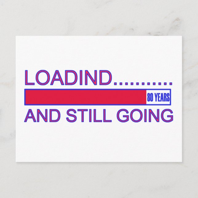 80 YEARS OLD BIRTHDAY DESIGNS POSTCARD (Front)