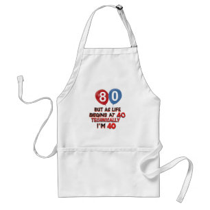 80 YEARS OLD BIRTHDAY DESIGNS STANDARD APRON