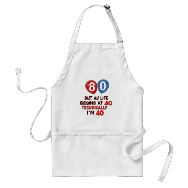 80 YEARS OLD BIRTHDAY DESIGNS STANDARD APRON (Front)