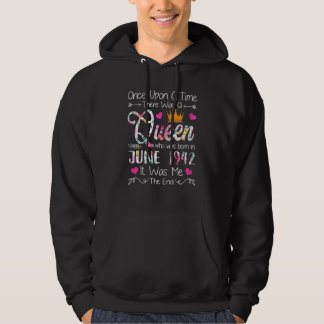 80 Years Old Girls 80th Birthday Queen June 1942 4 Hoodie