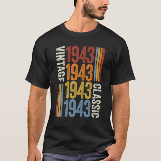 80 Years Old Vintage 1943 80th Birthday Decoration T-Shirt