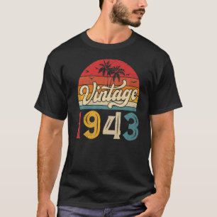 80 Years Old Vintage 1943 Men and Women 80th Birth T-Shirt