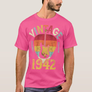 80 YearsOld Vintage 1942 Guitar Pick 80th Birthday T-Shirt