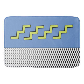 80s 90s Abstract Memphis Design Bath Mat