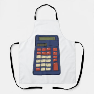 80's 90's Calculator Math School Nostalgia Apron